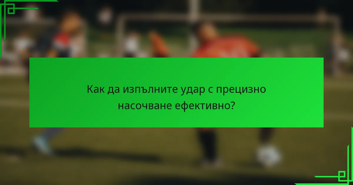 Как да изпълните удар с прецизно насочване ефективно?